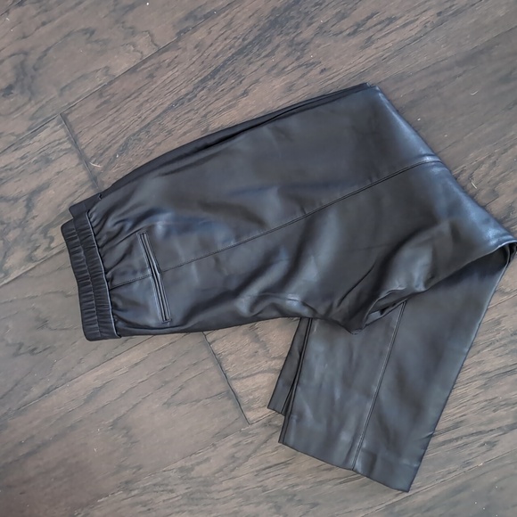 Ann Taylor Black Faux Leather Pants - Picture 3 of 4